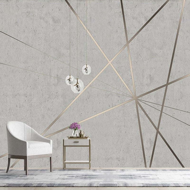 3D Wallpaper Geometric Cement